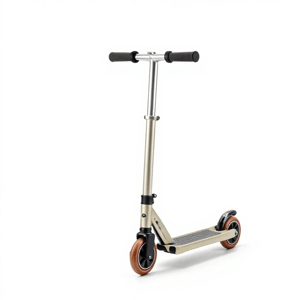 Scooter with a folding stem isolated on a white background