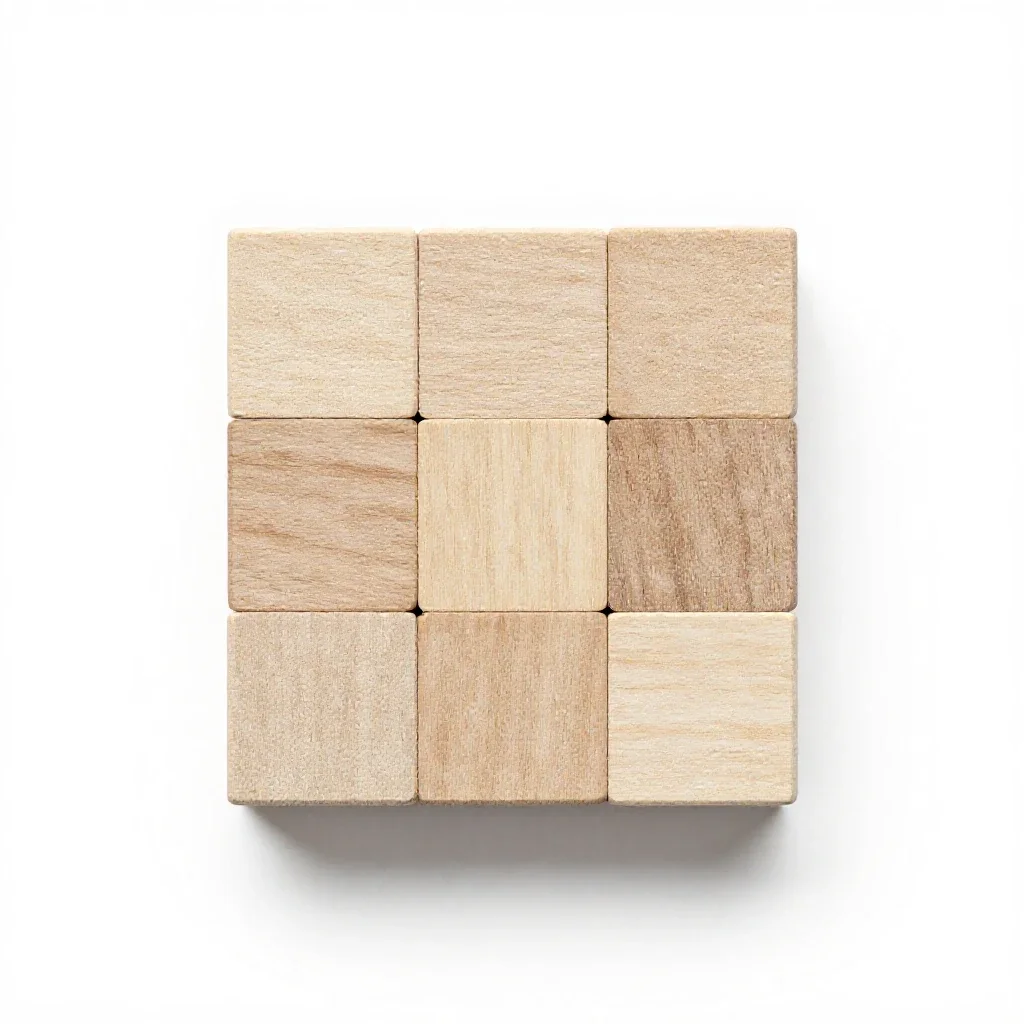 Soft building block set isolated on a white background