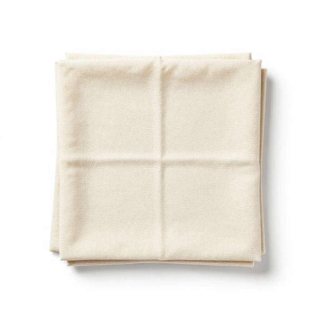 Stack of muslin cloths isolated on a white background