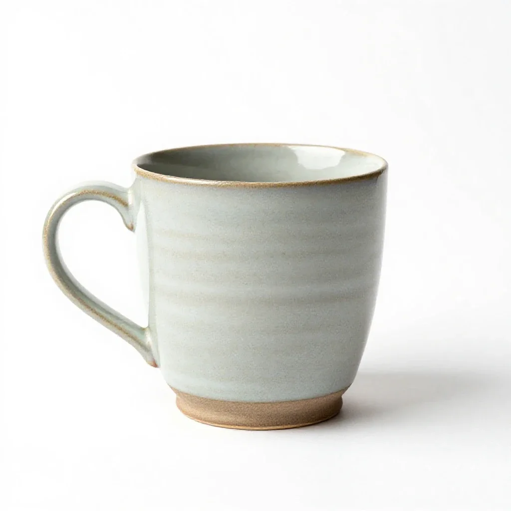 Stoneware mug isolated on a white background