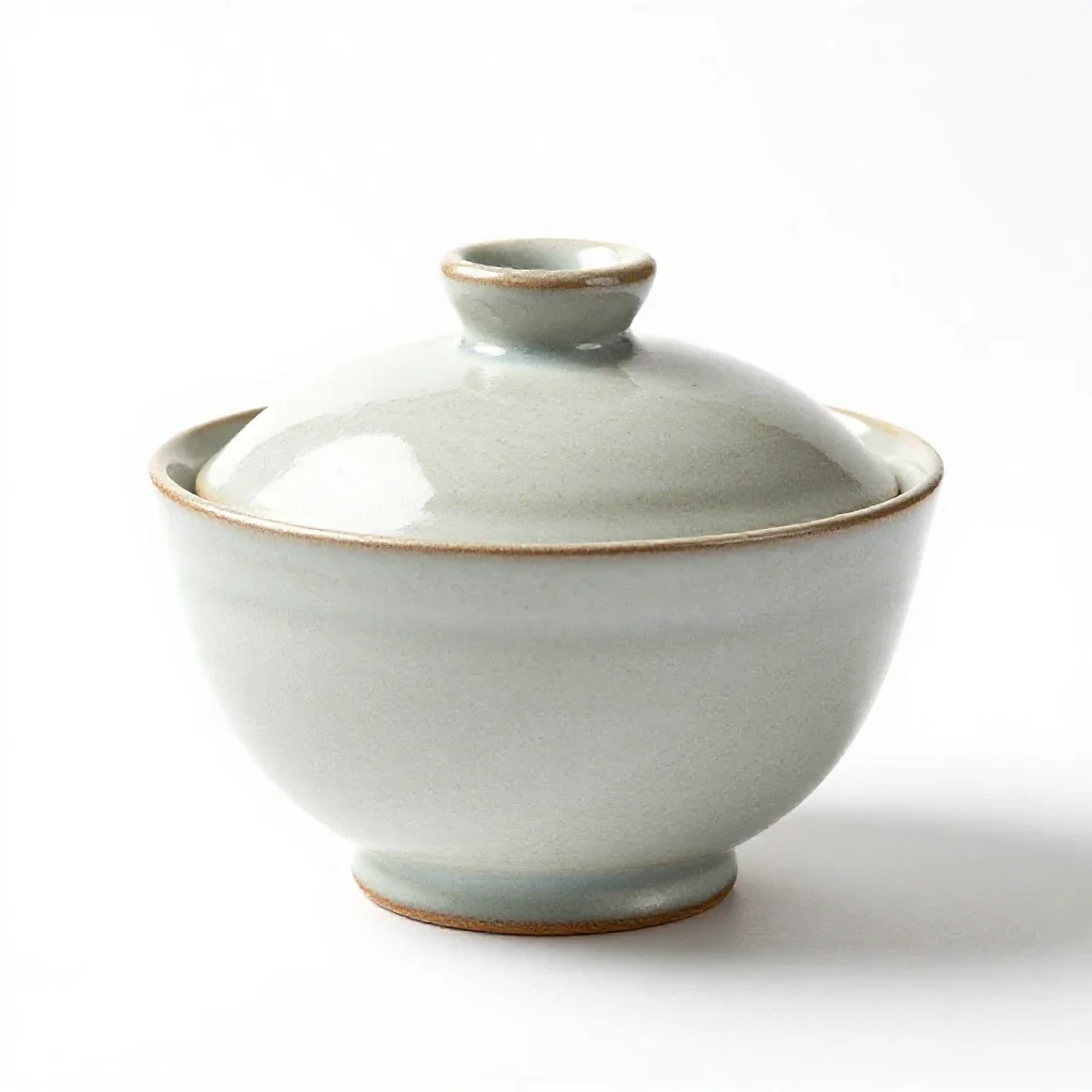 Sugar bowl with a lid isolated on a white background