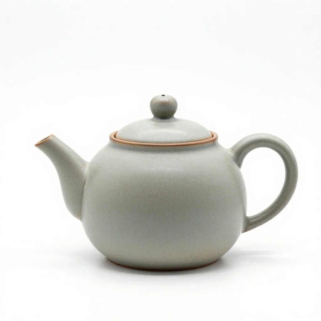 Teapot with an infuser isolated on a white background