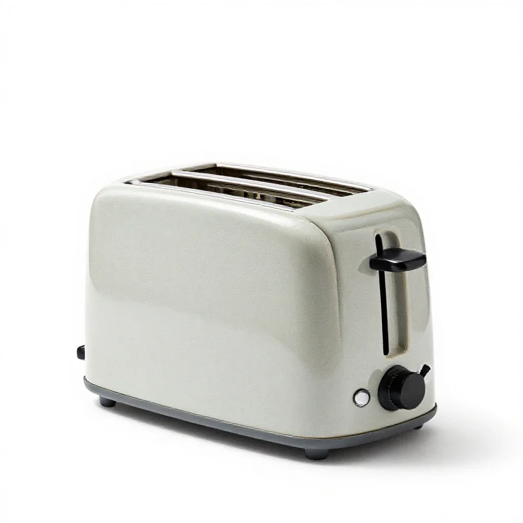 Two-slot toaster isolated on a white background