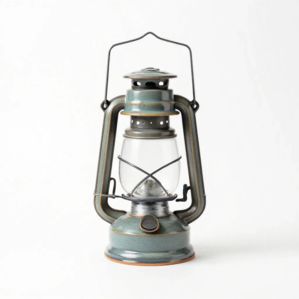 Camping lantern isolated on a white background
