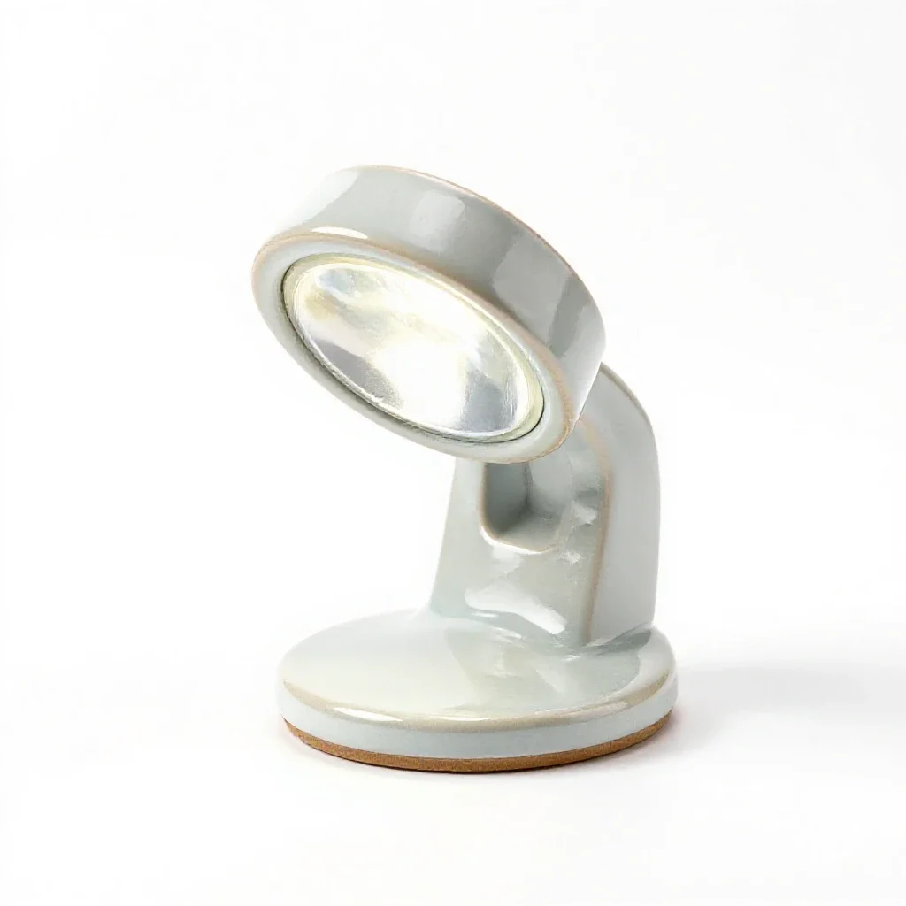 Clip-on reading light isolated on a white background