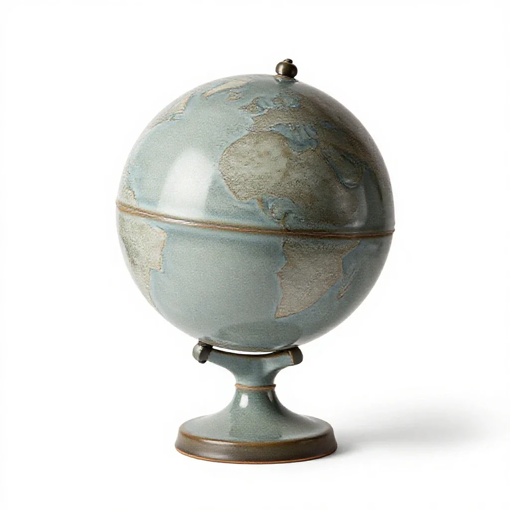 Globe table lamp isolated on a white background
