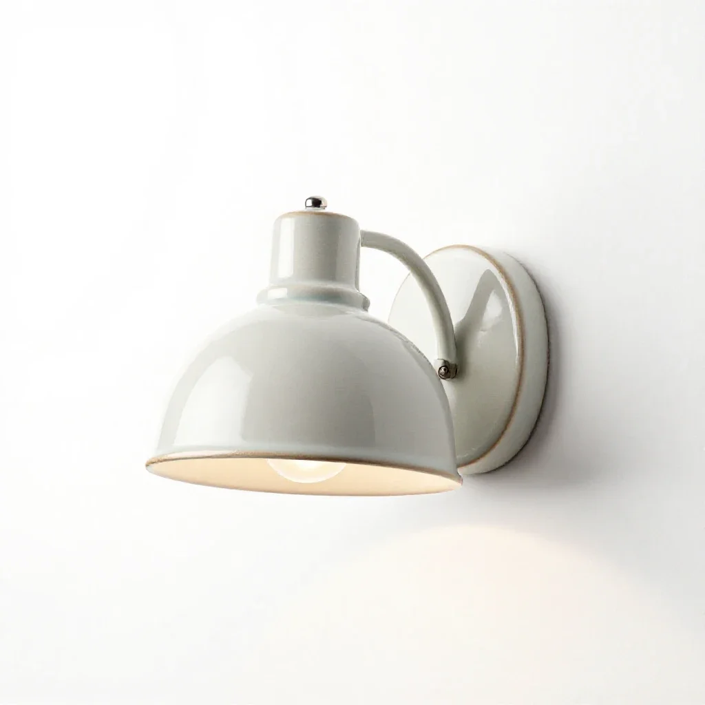 Swing-arm wall lamp isolated on a white background