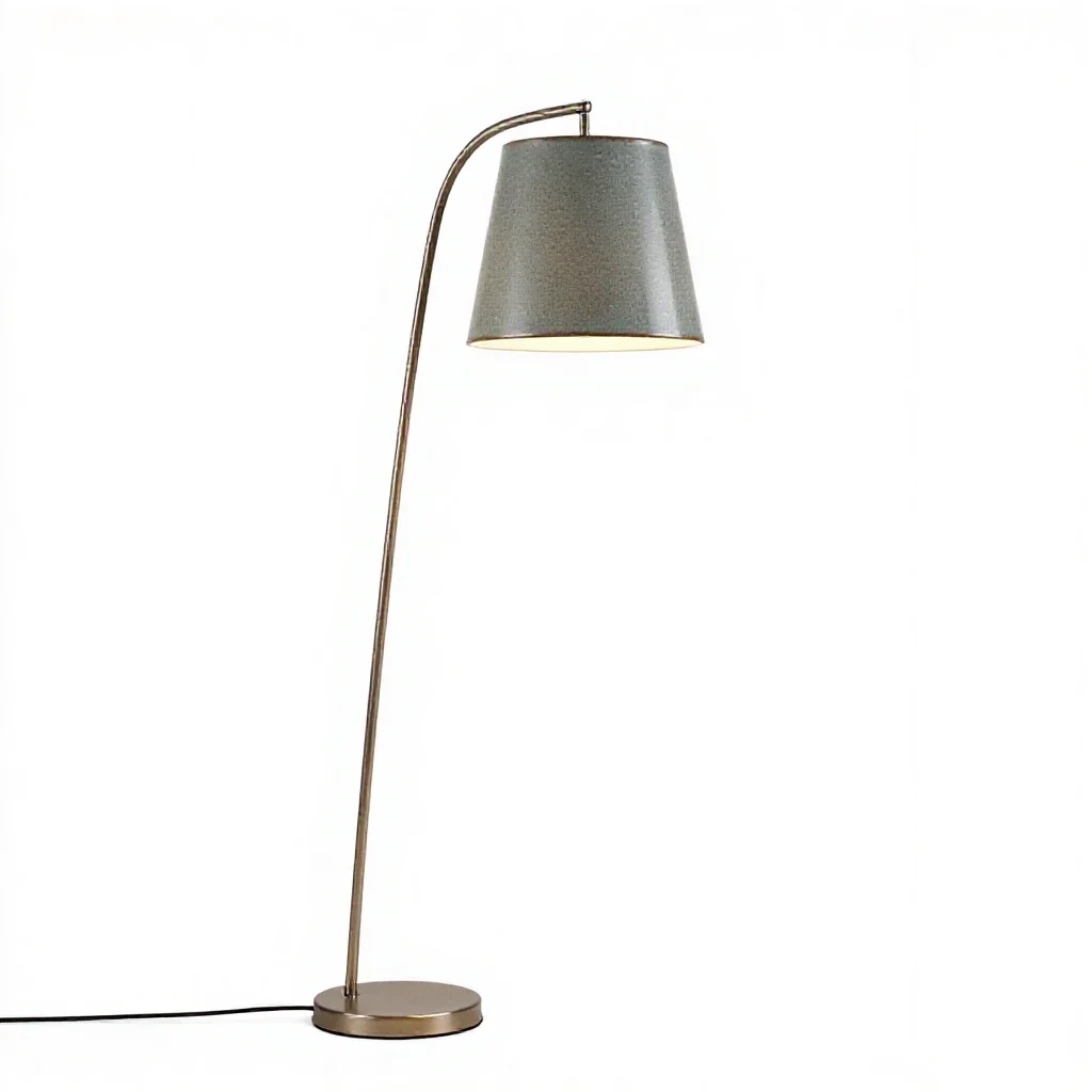 Arc floor lamp isolated on a white background