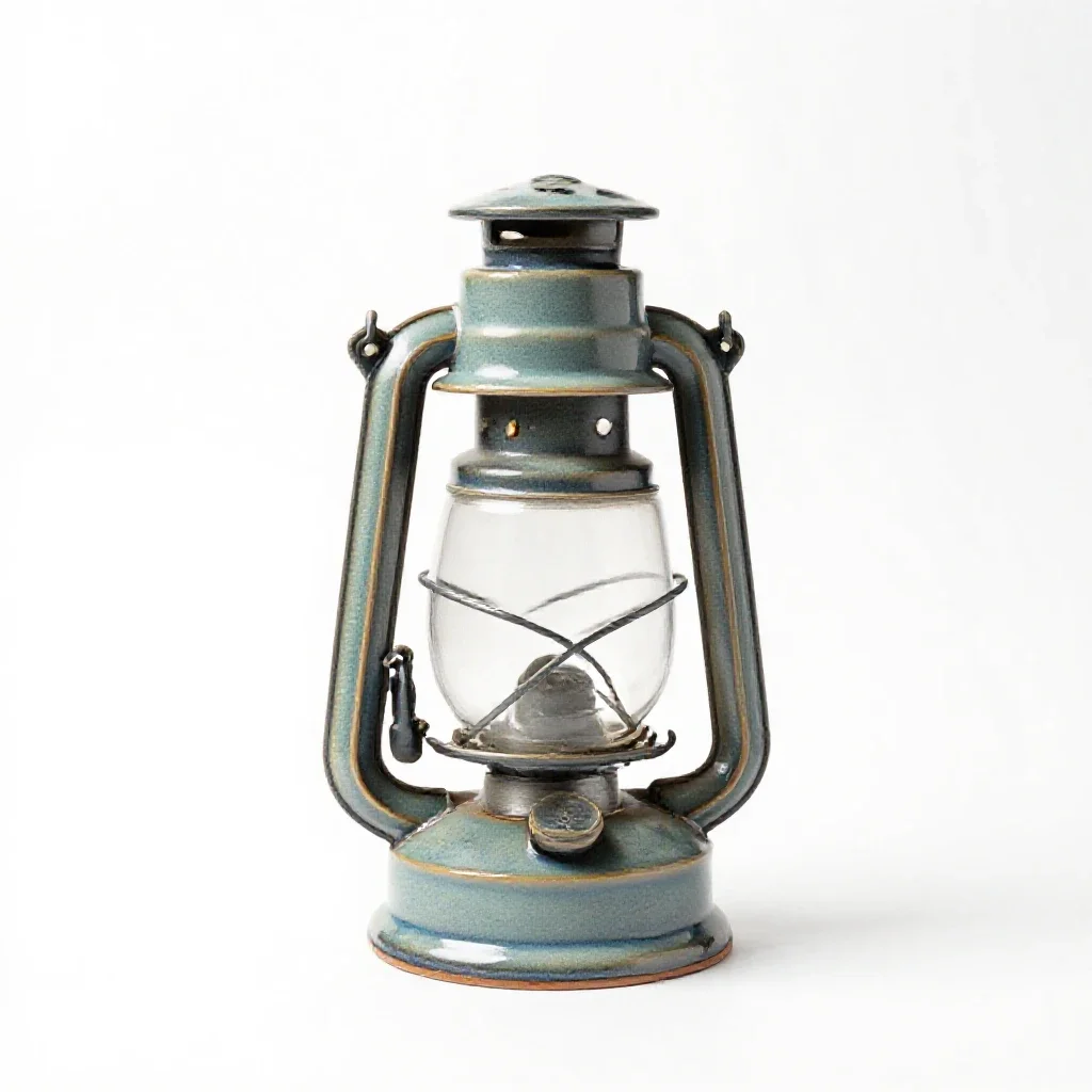 Oil hurricane lantern isolated on a white background