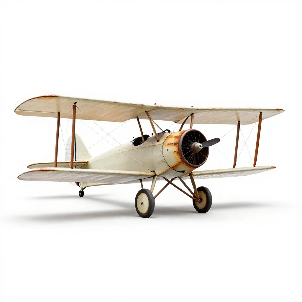 Biplane isolated on a white background