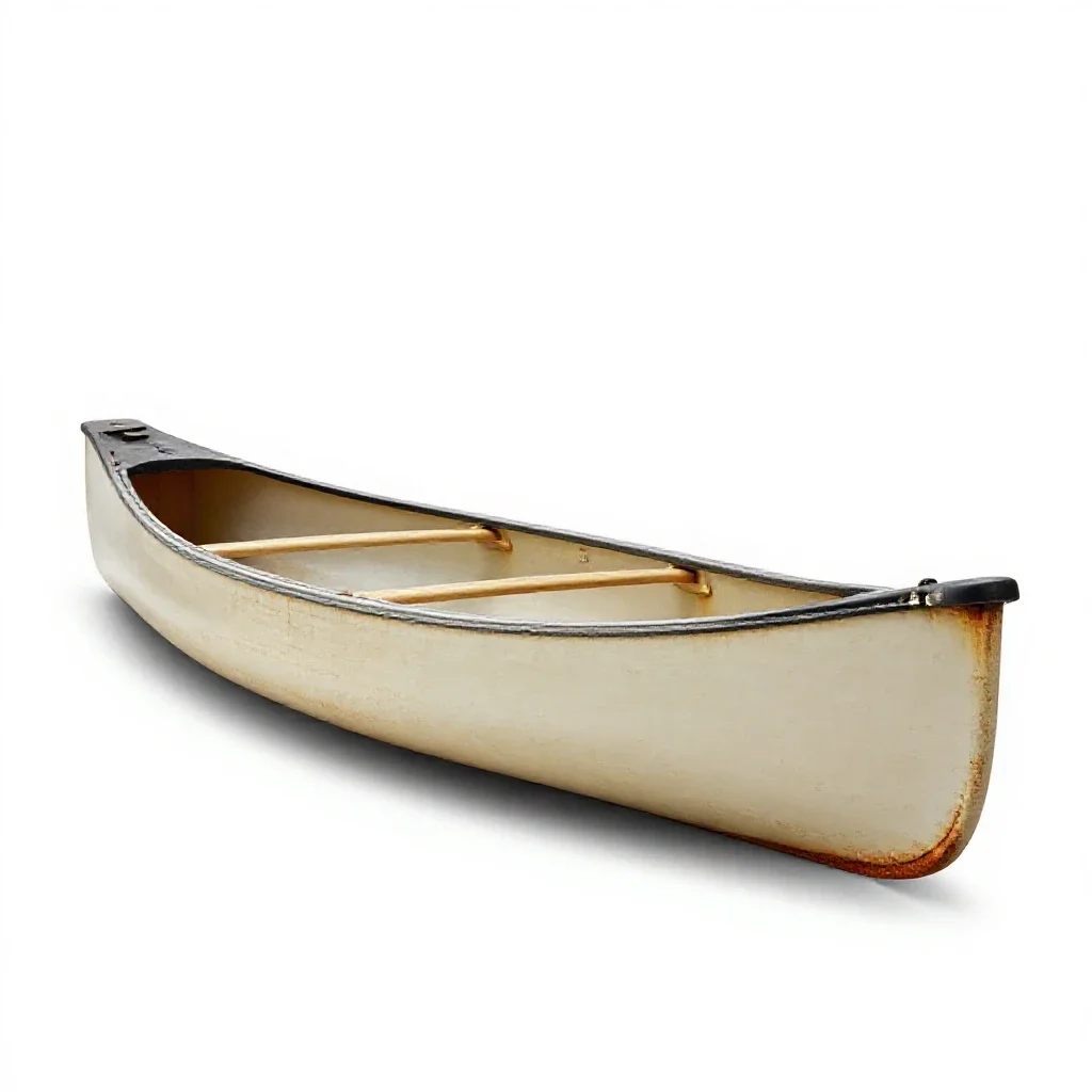 Canoe isolated on a white background