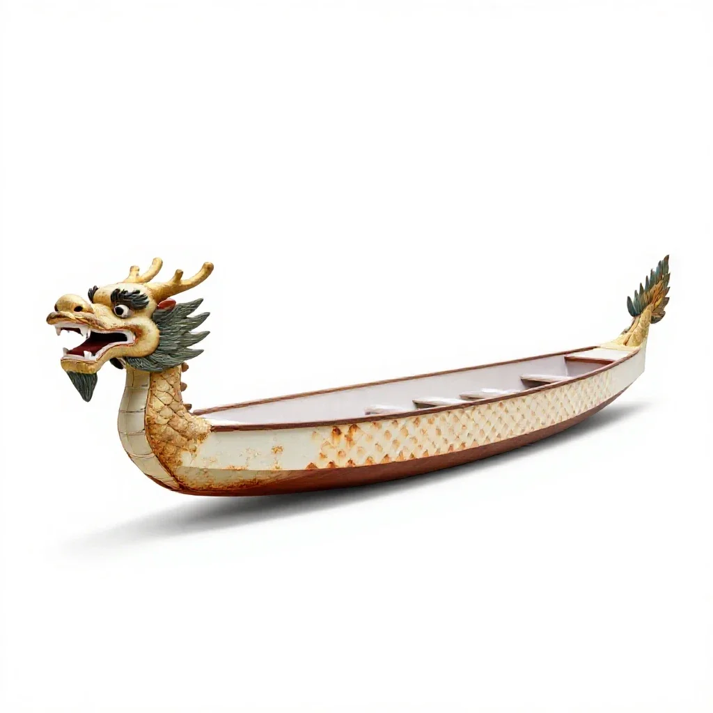 Dragon boat isolated on a white background
