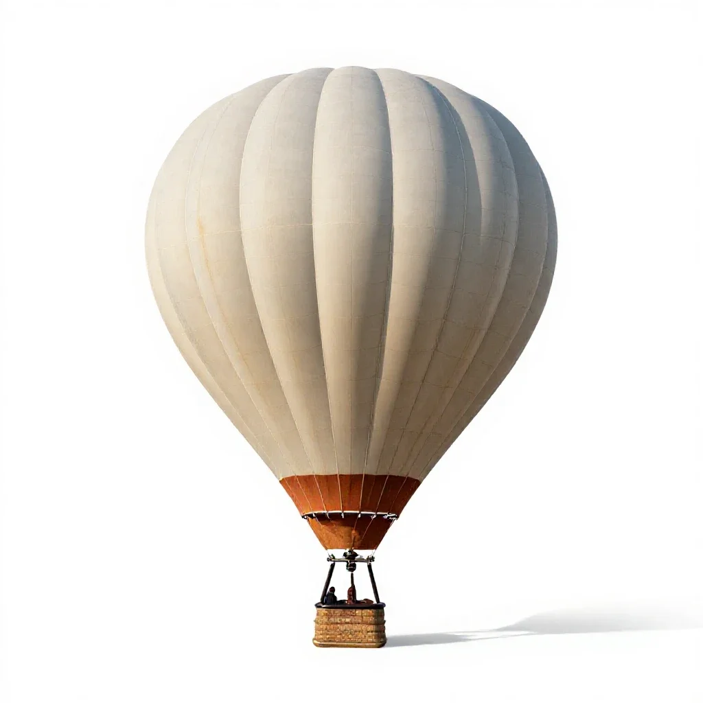 Hot air balloon isolated on a white background