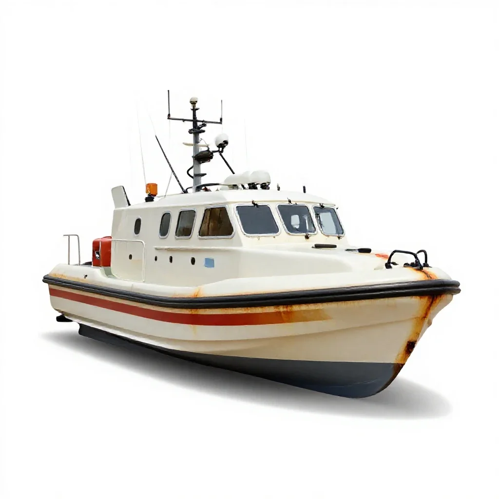 Rescue lifeboat isolated on a white background