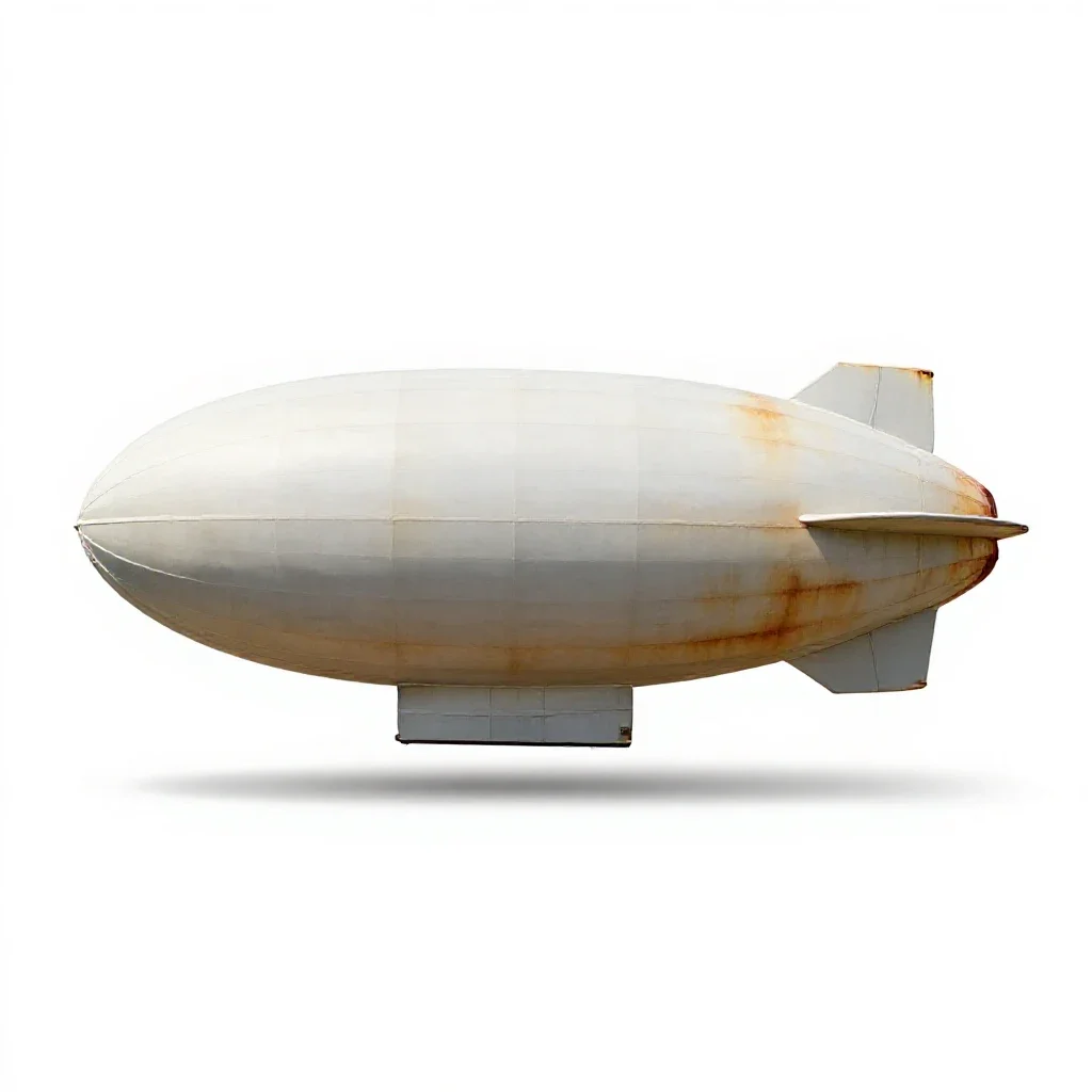 Airship isolated on a white background