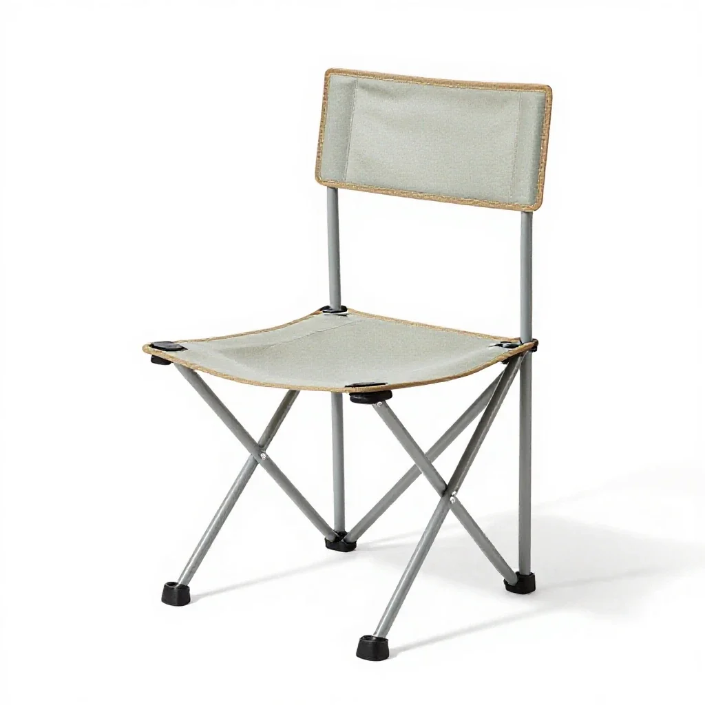 Folding camp chair isolated on a white background
