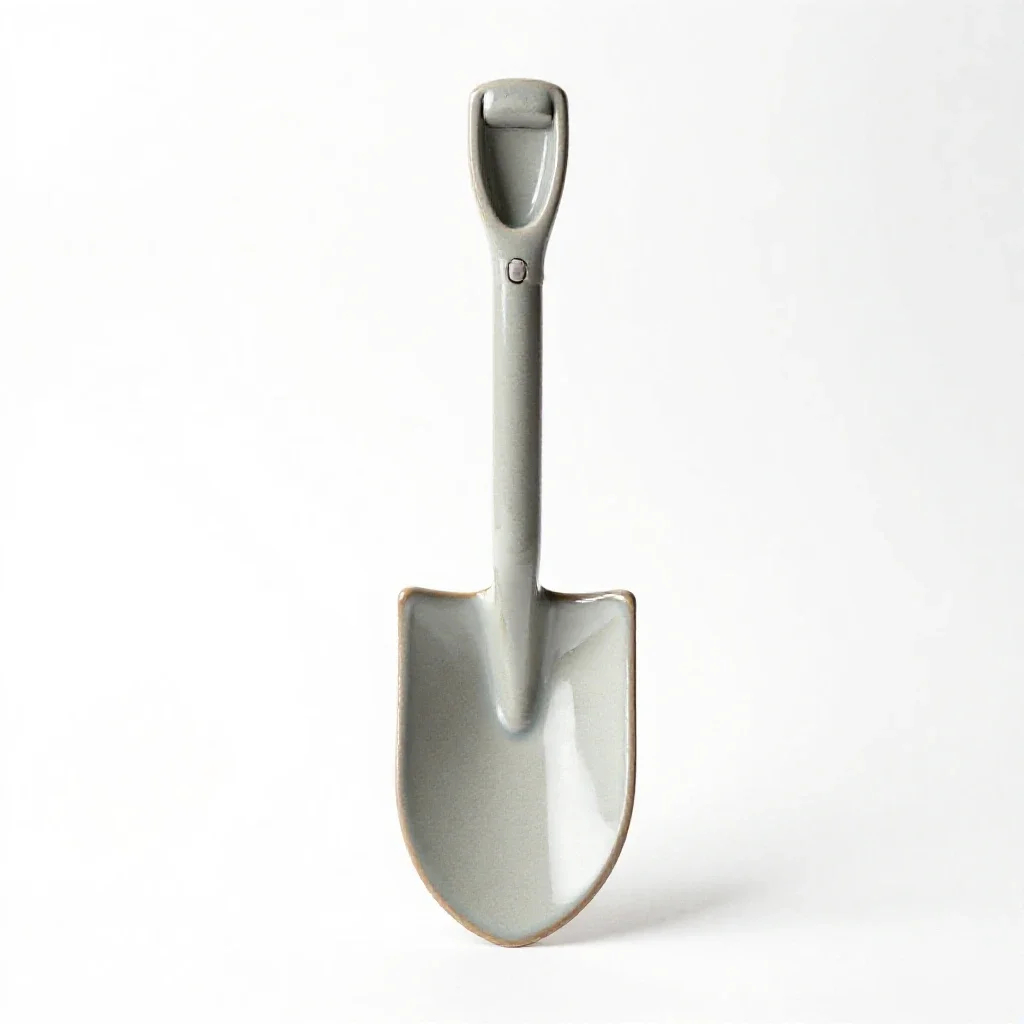 Folding shovel isolated on a white background
