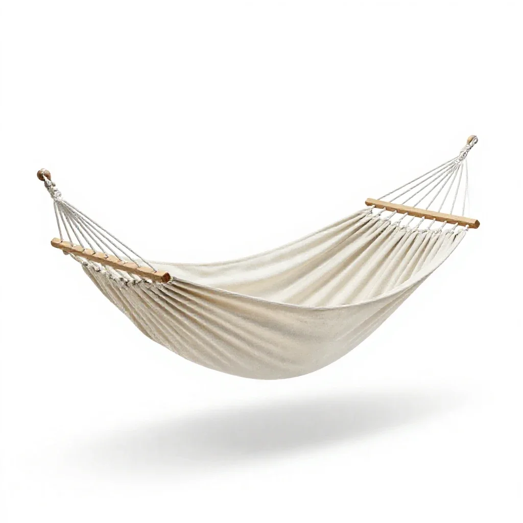 Hammock with straps isolated on a white background