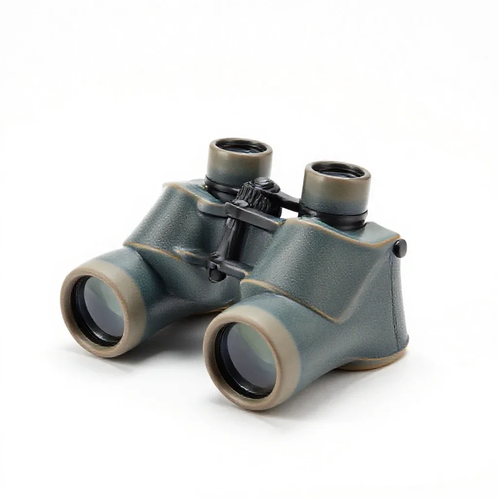 Pair of binoculars isolated on a white background