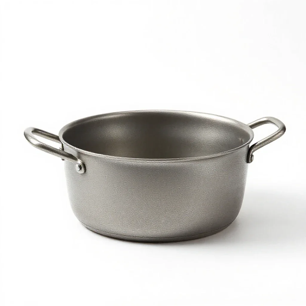 Titanium cook pot isolated on a white background