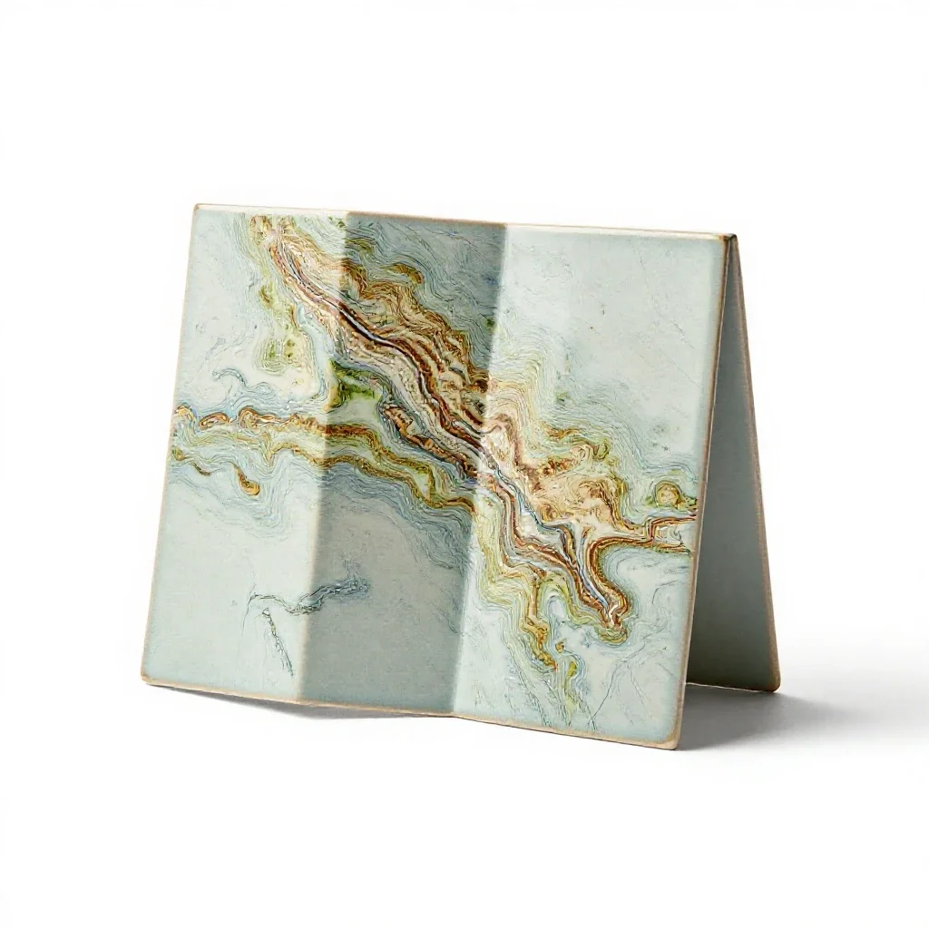 Topographic map folded isolated on a white background