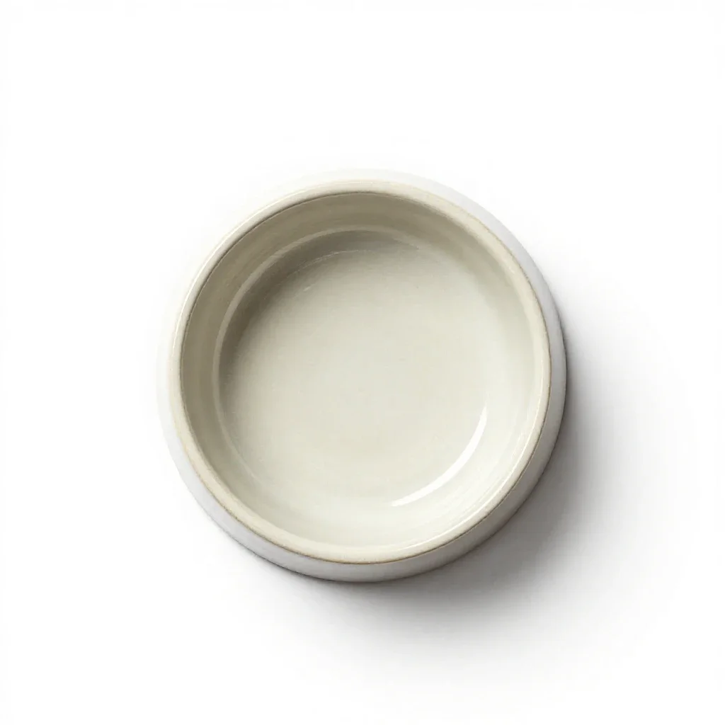 Ceramic dog bowl isolated on a white background