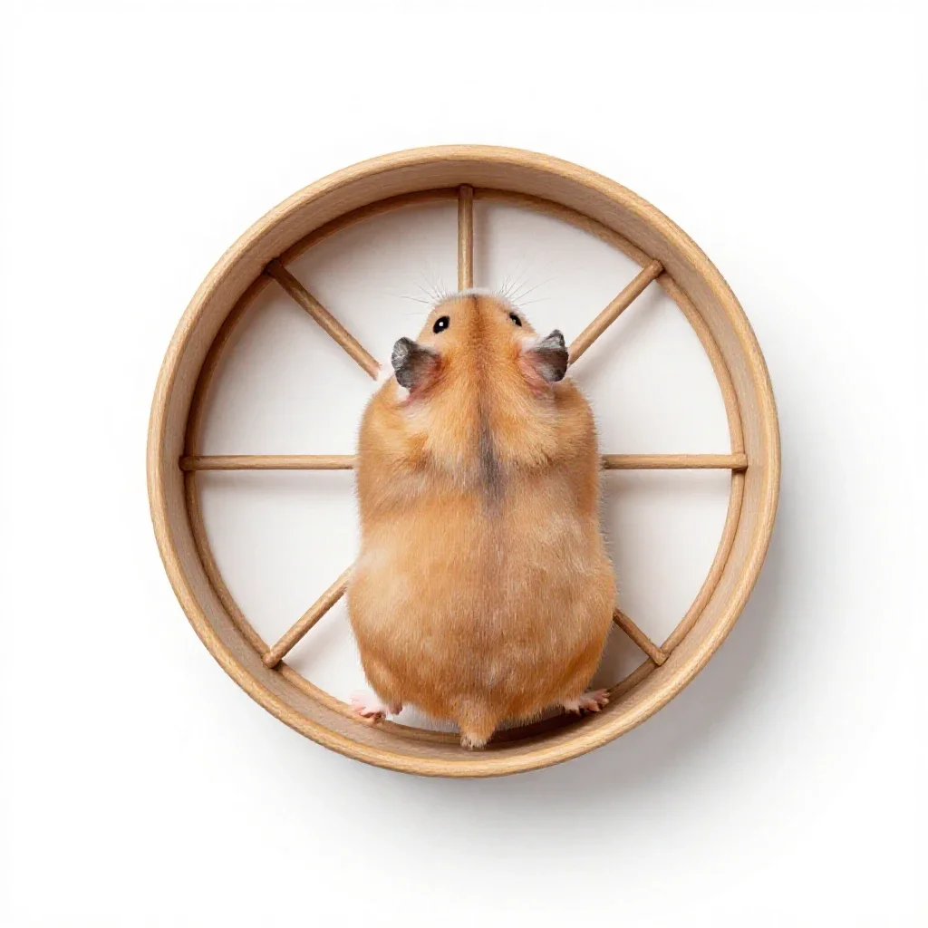 Hamster wheel isolated on a white background