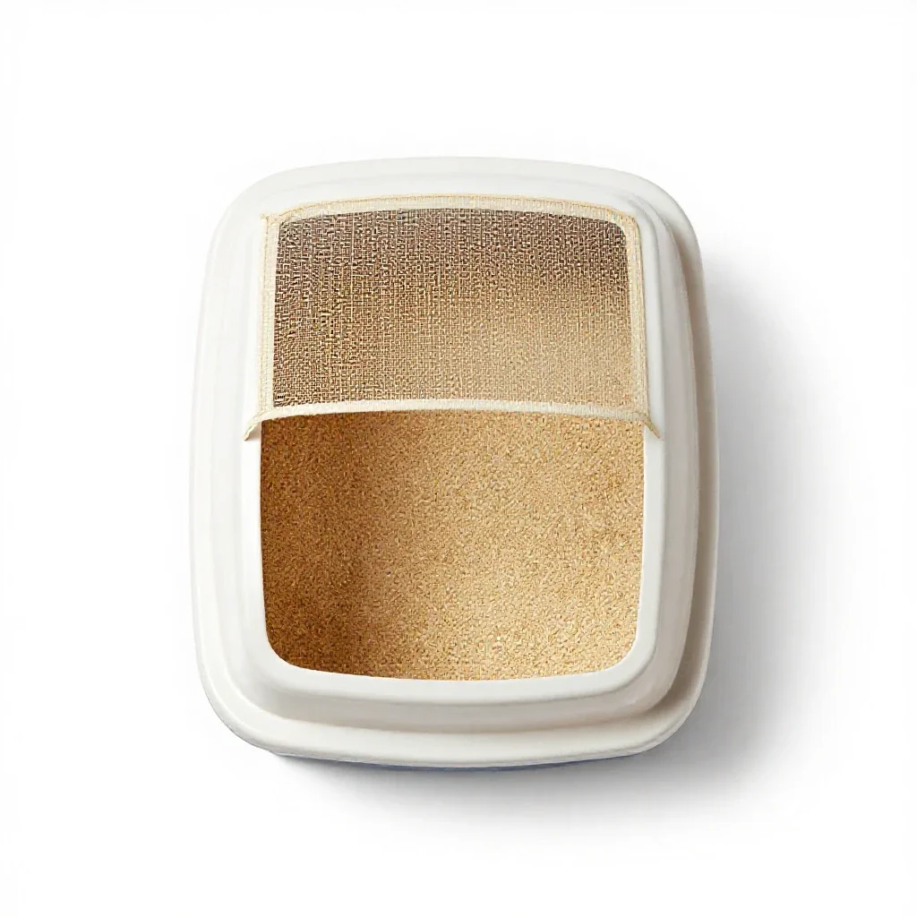 Litter box with a hood isolated on a white background