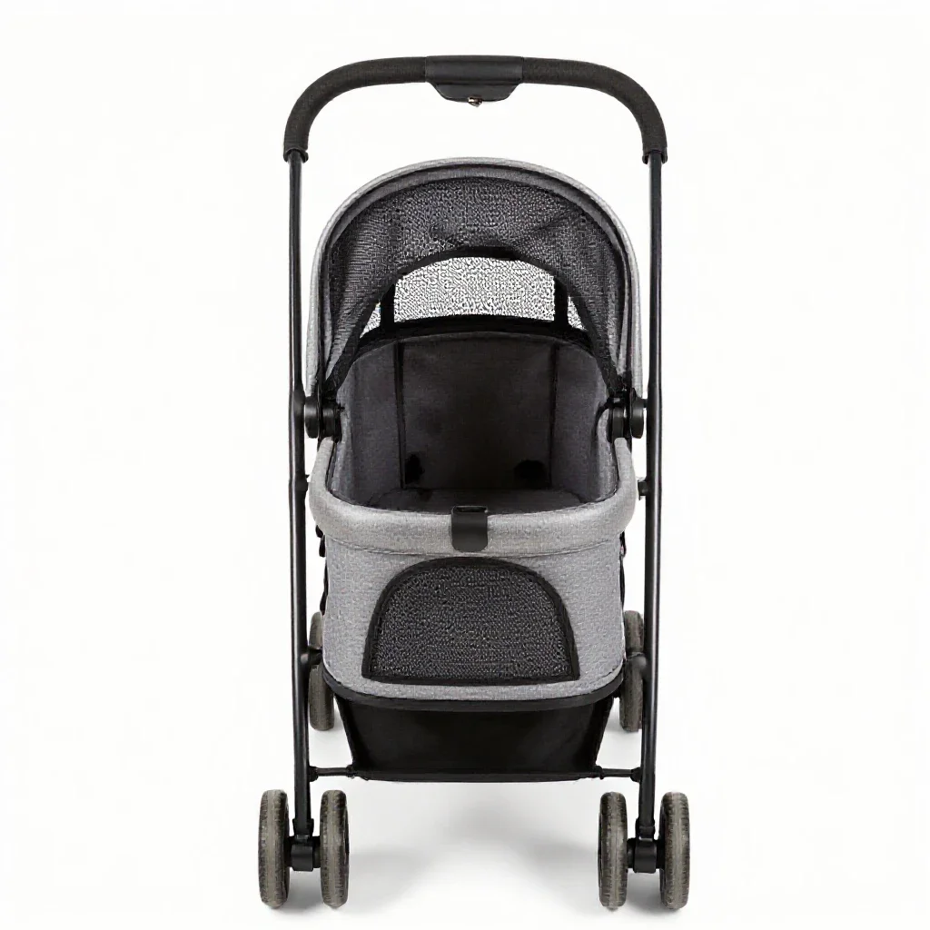 Pet stroller isolated on a white background