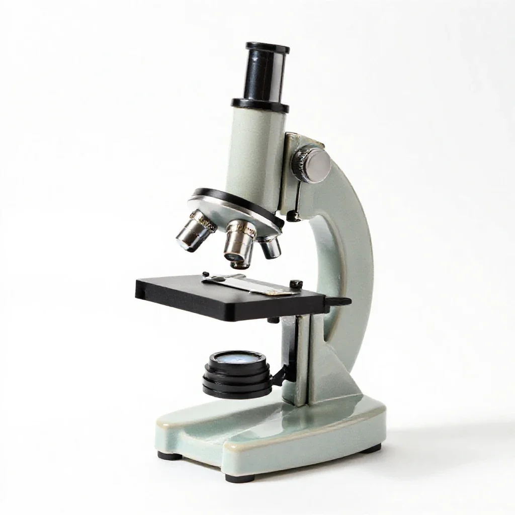 Compound microscope isolated on a white background