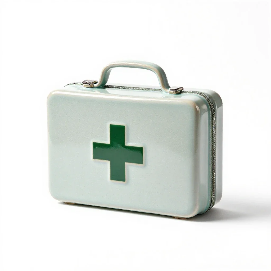 First aid kit isolated on a white background