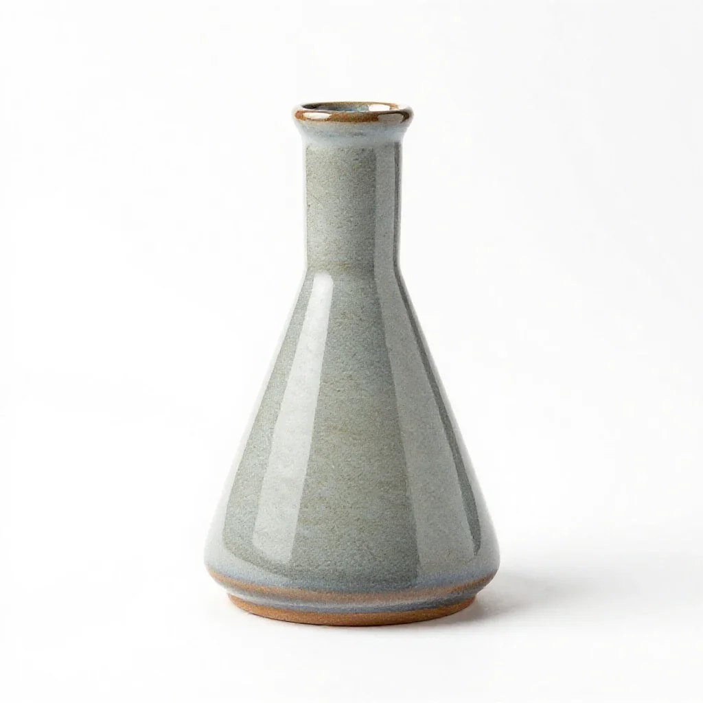 Laboratory flask isolated on a white background