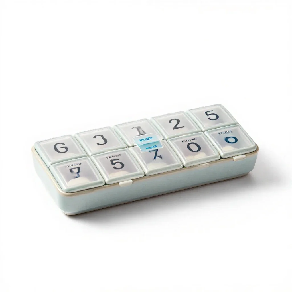 Pill organiser isolated on a white background