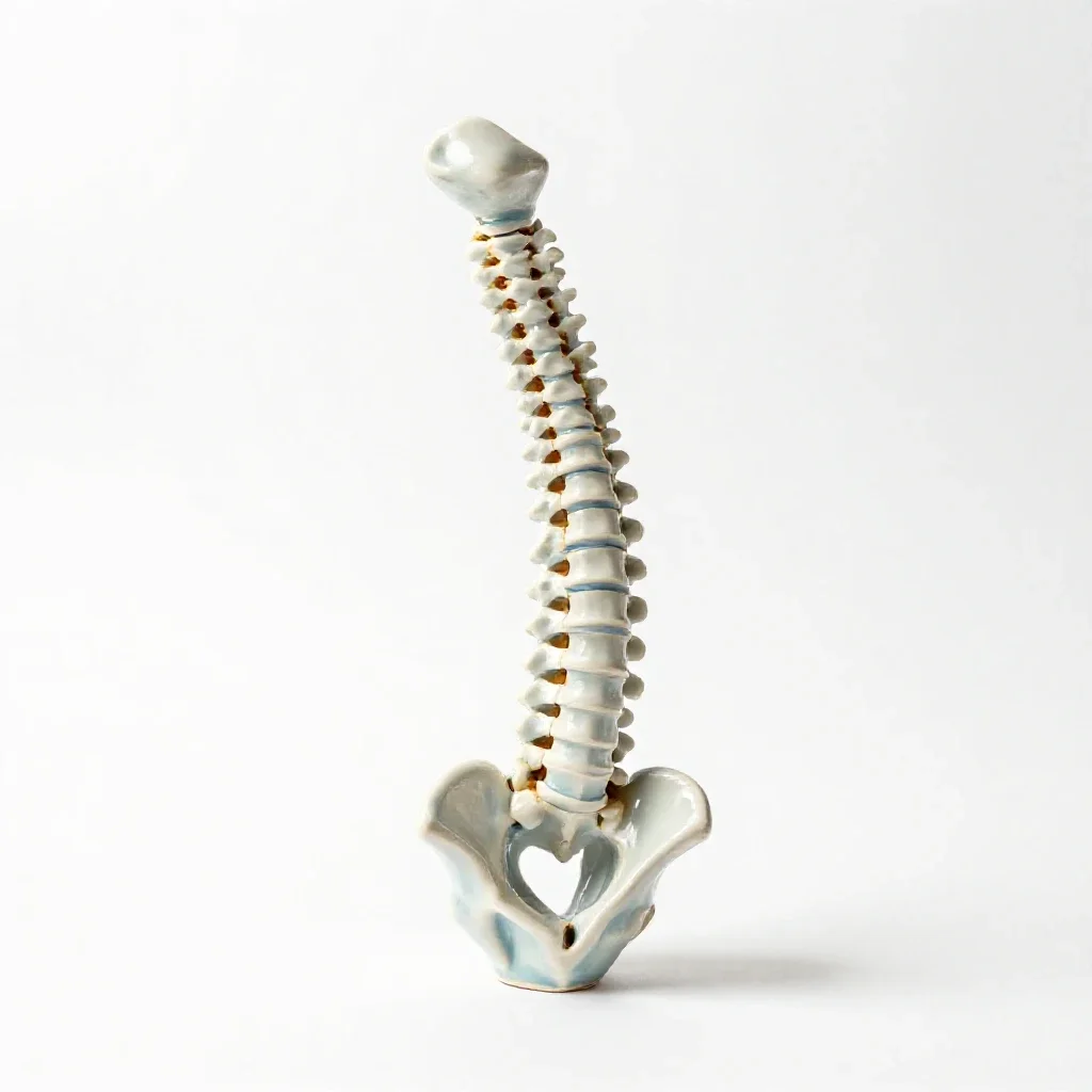 Spine anatomical model isolated on a white background