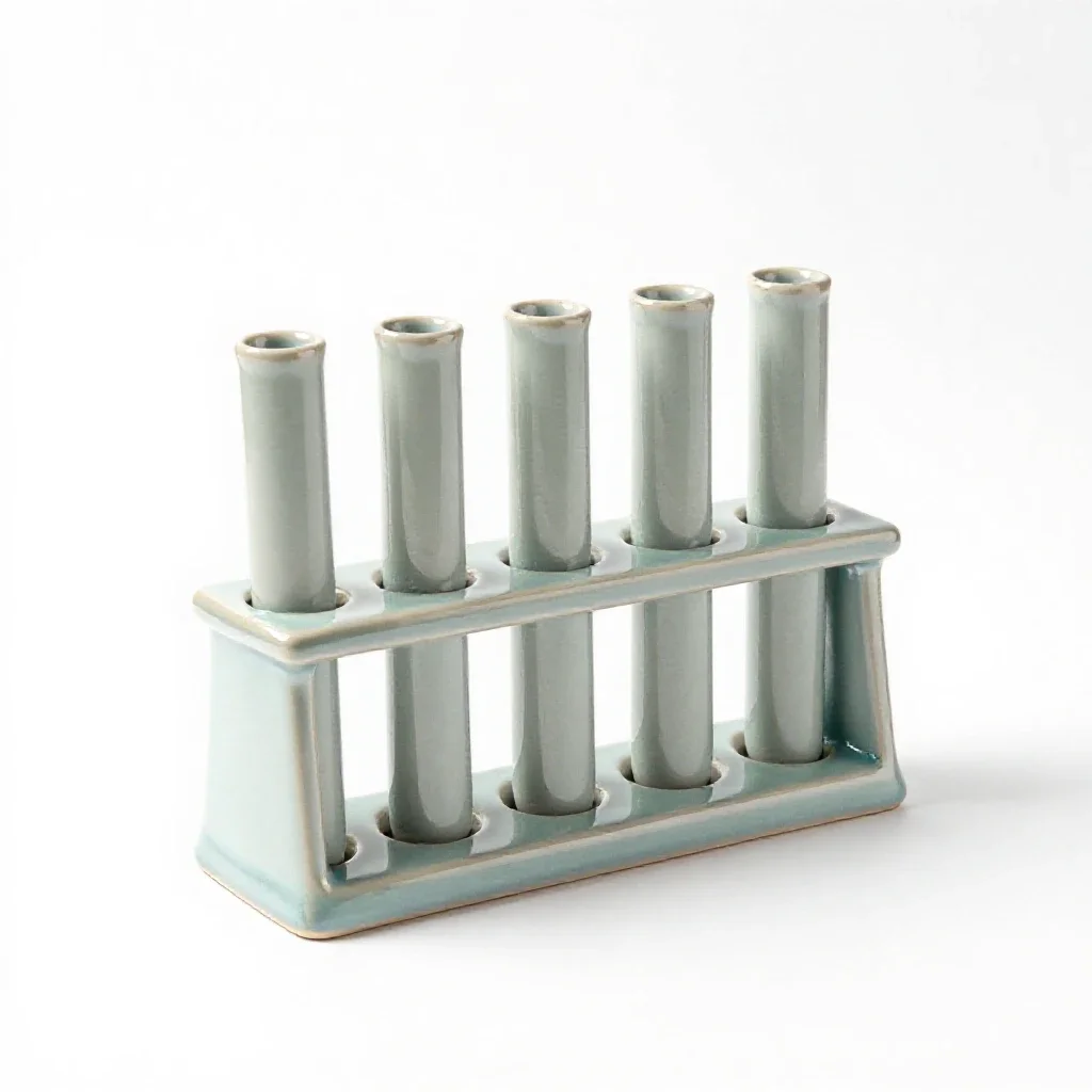 Test tube rack isolated on a white background