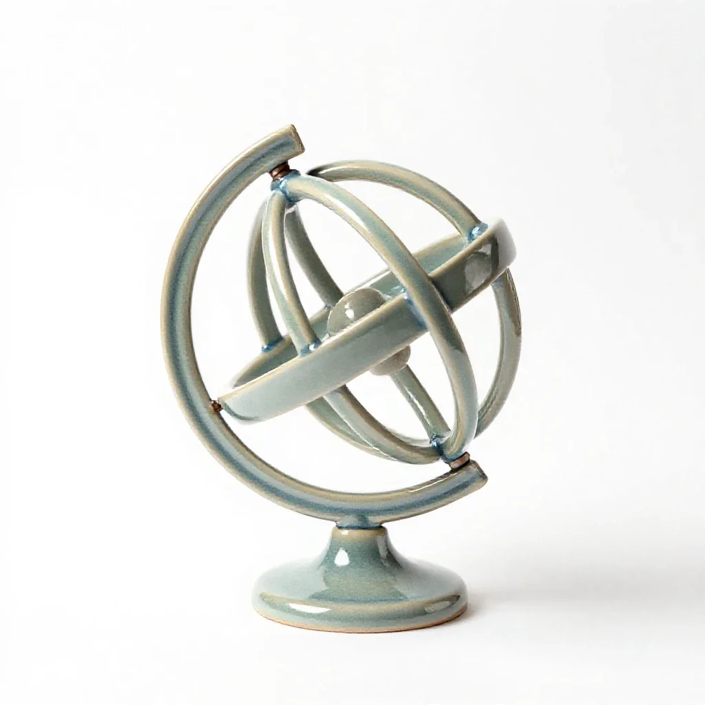 Orrery model isolated on a white background
