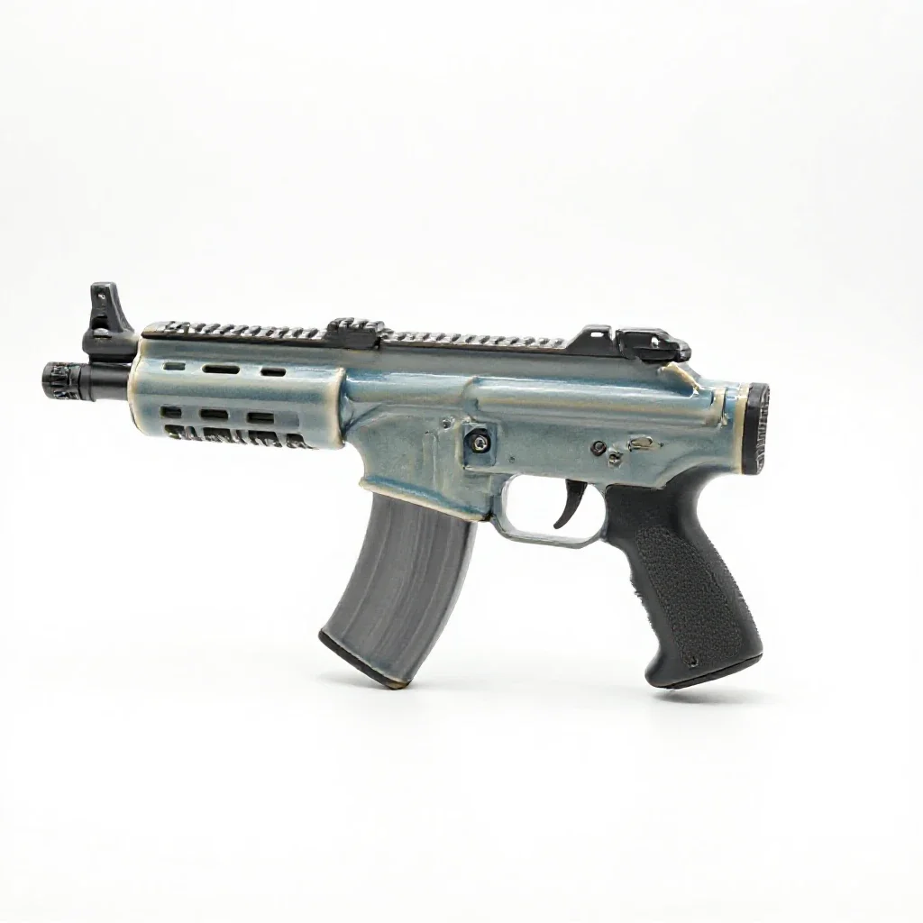 Modular plasma rifle isolated on a white background