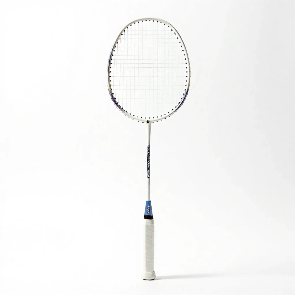 Badminton racquet isolated on a white background