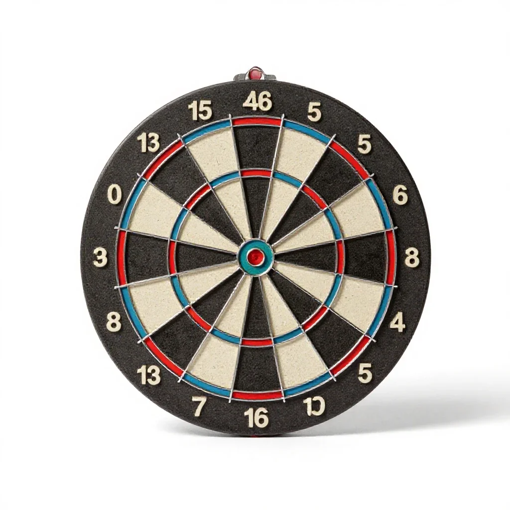 Dart board isolated on a white background