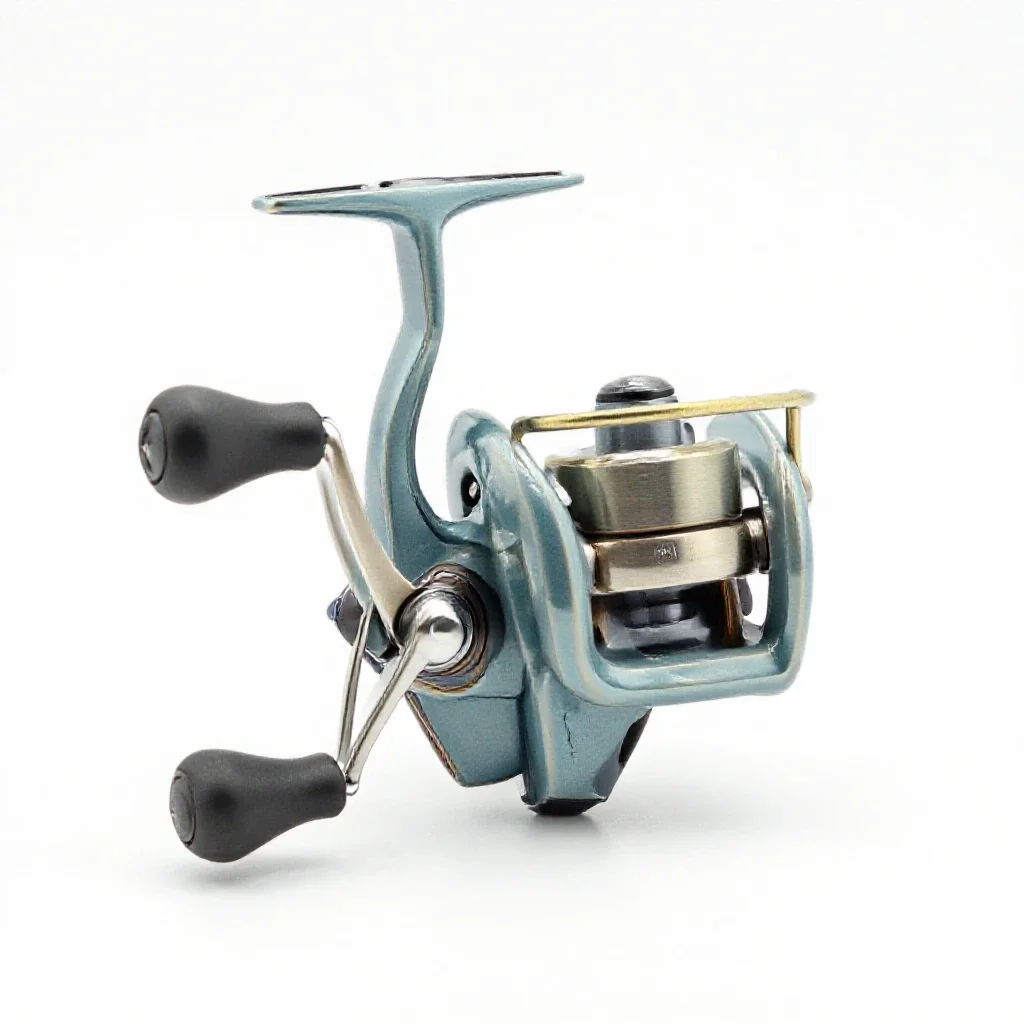 Fishing reel isolated on a white background