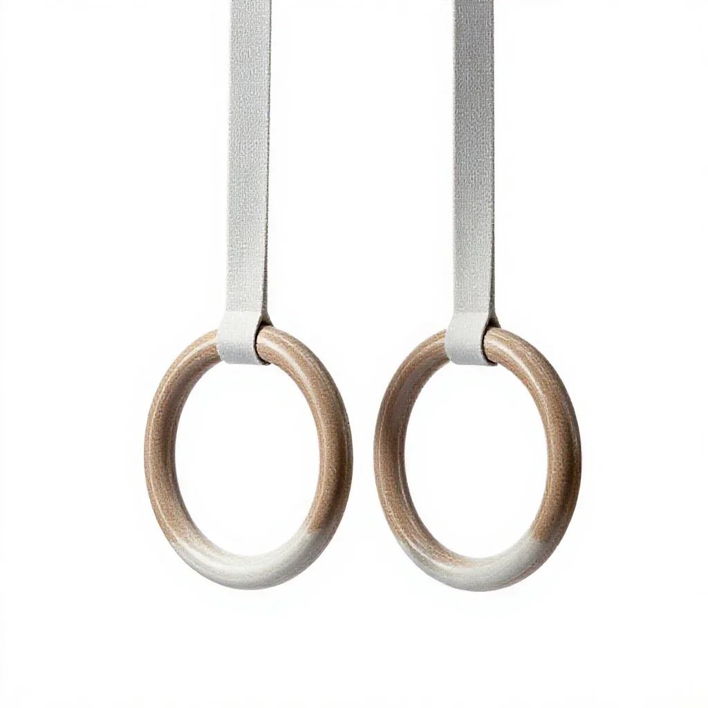 Gymnastic ring pair isolated on a white background