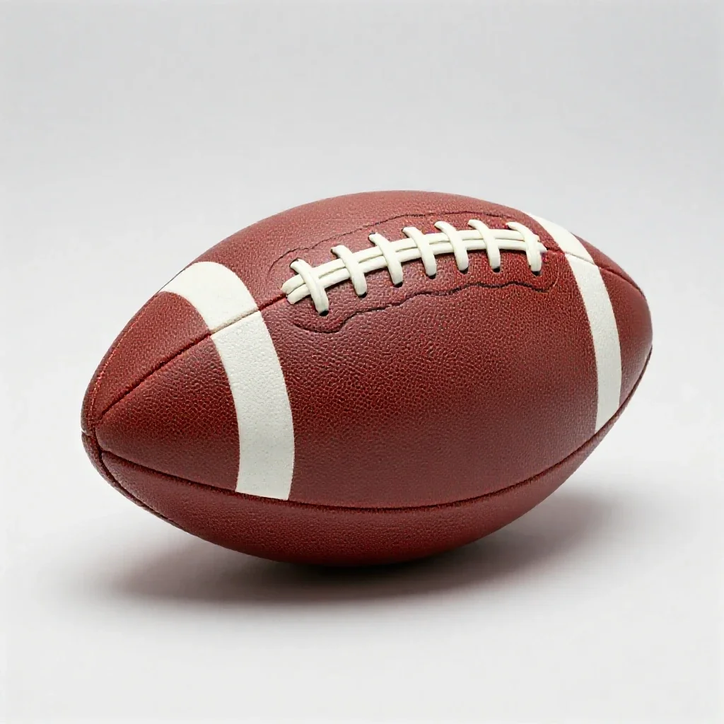 Leather football isolated on a white background