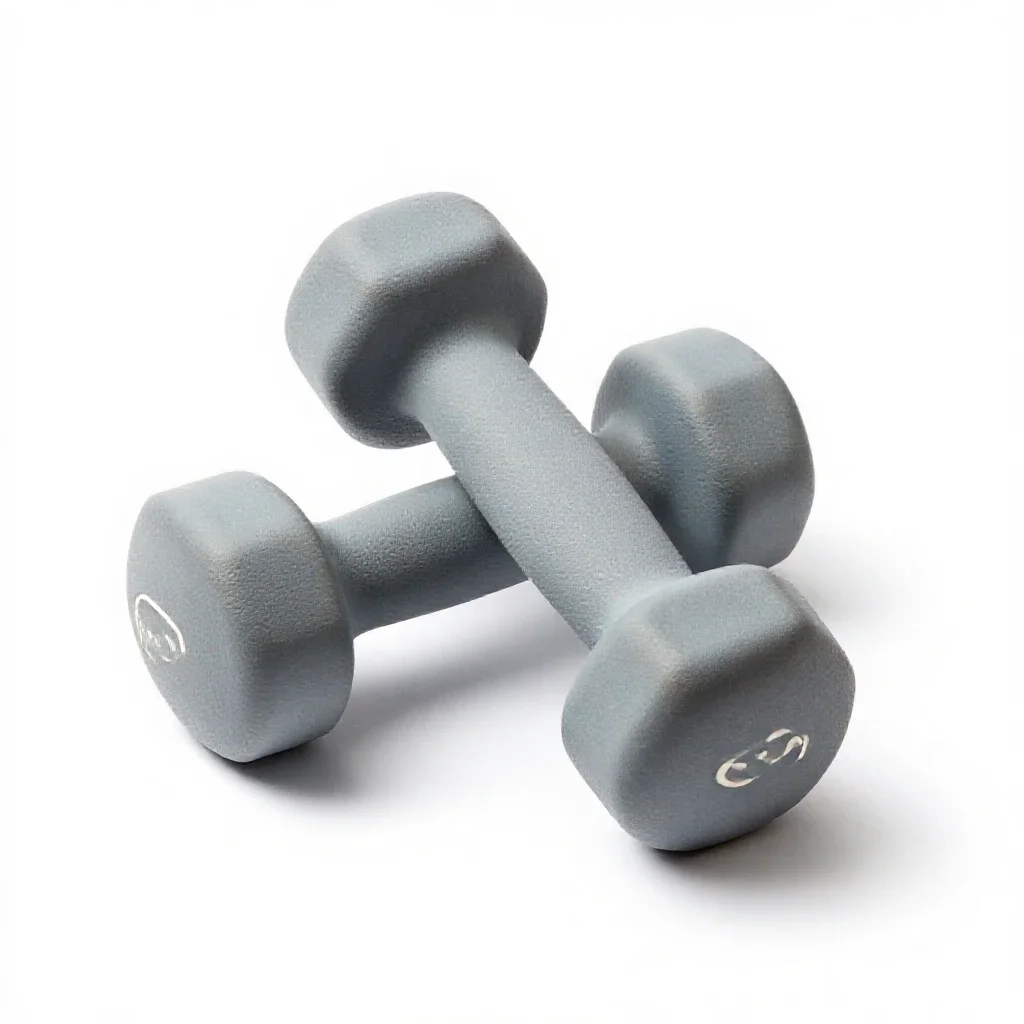 Pair of dumbbells isolated on a white background