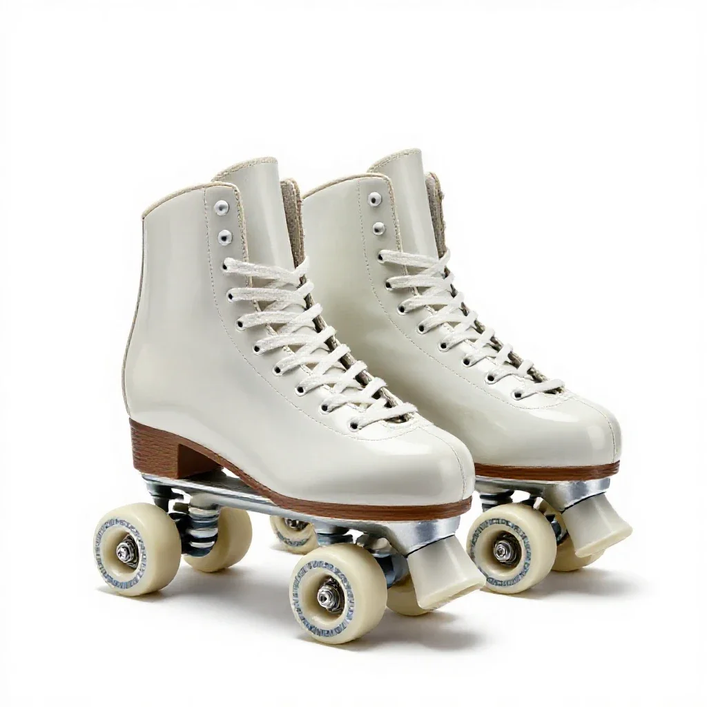 Pair of roller skates isolated on a white background