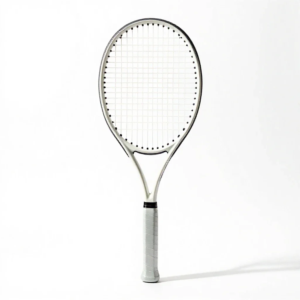 Tennis racquet isolated on a white background