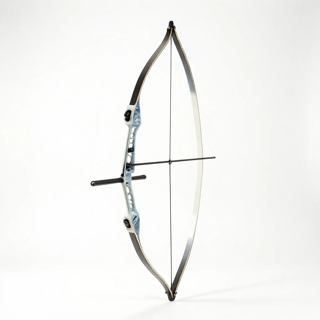 Archery recurve bow isolated on a white background