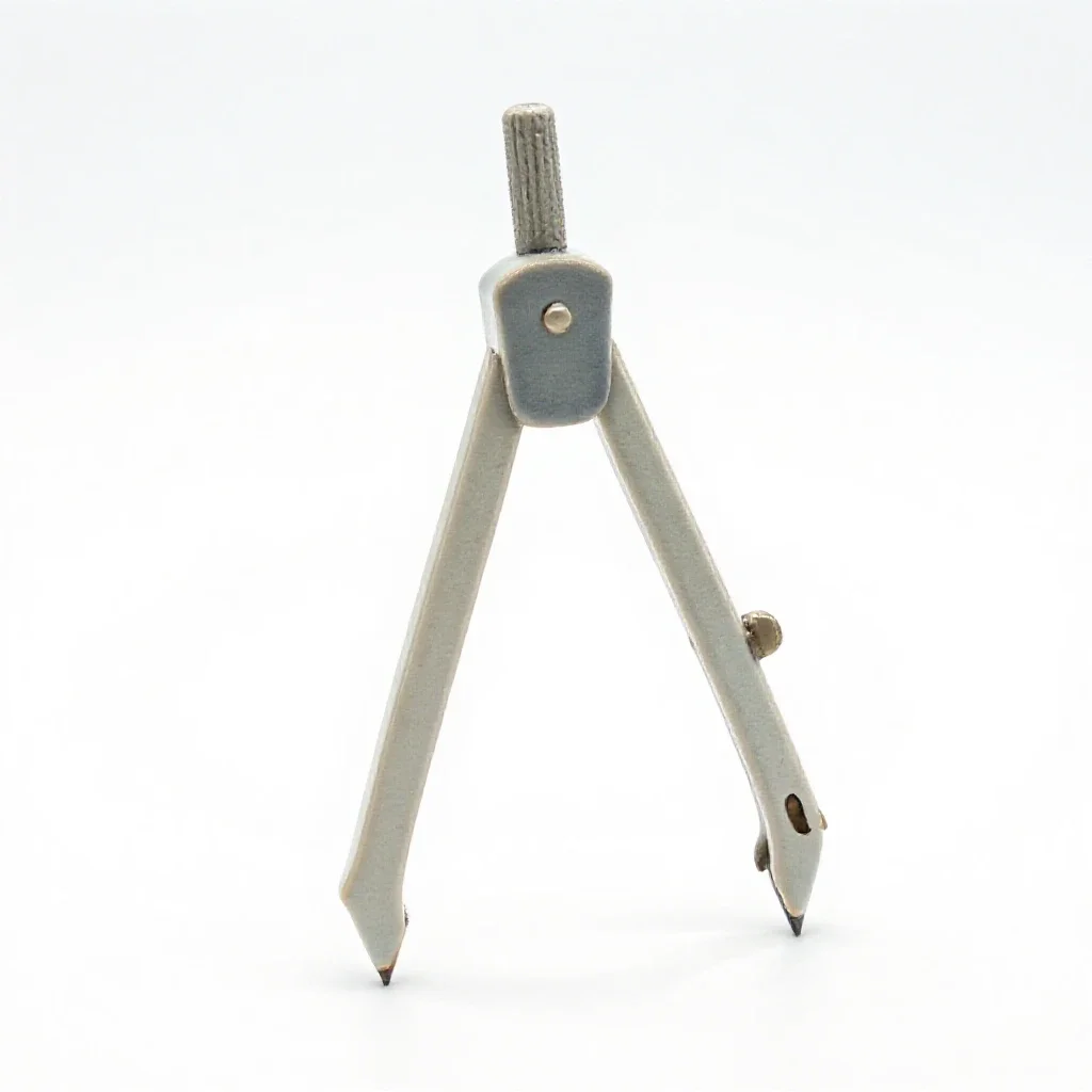Pair of compasses isolated on a white background