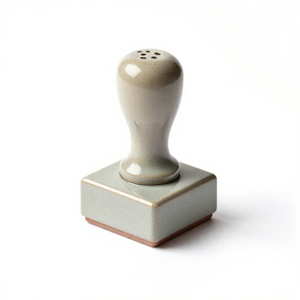 Rubber stamp set isolated on a white background