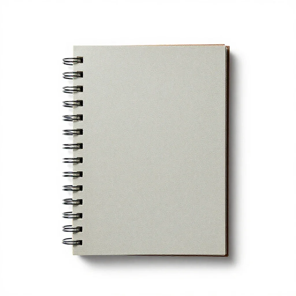 Spiral sketchbook isolated on a white background