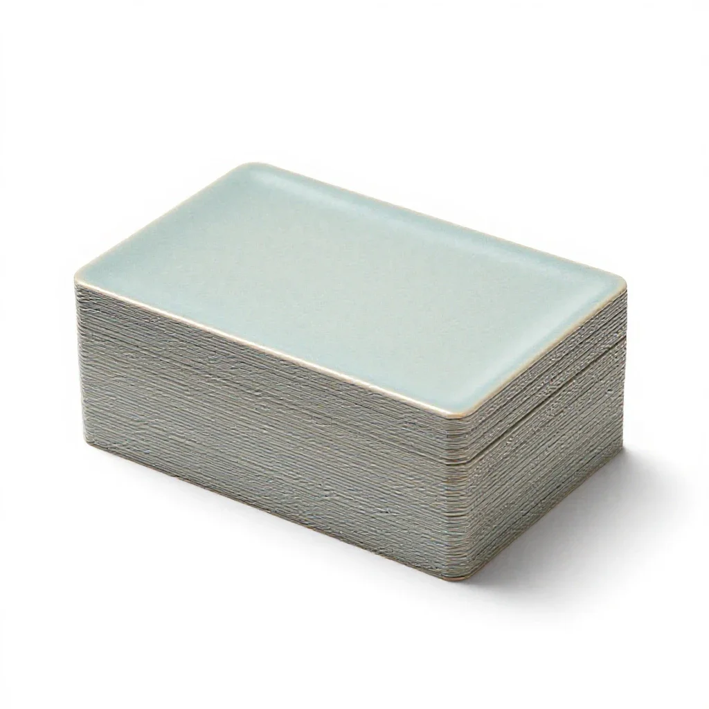 Stack of index cards isolated on a white background